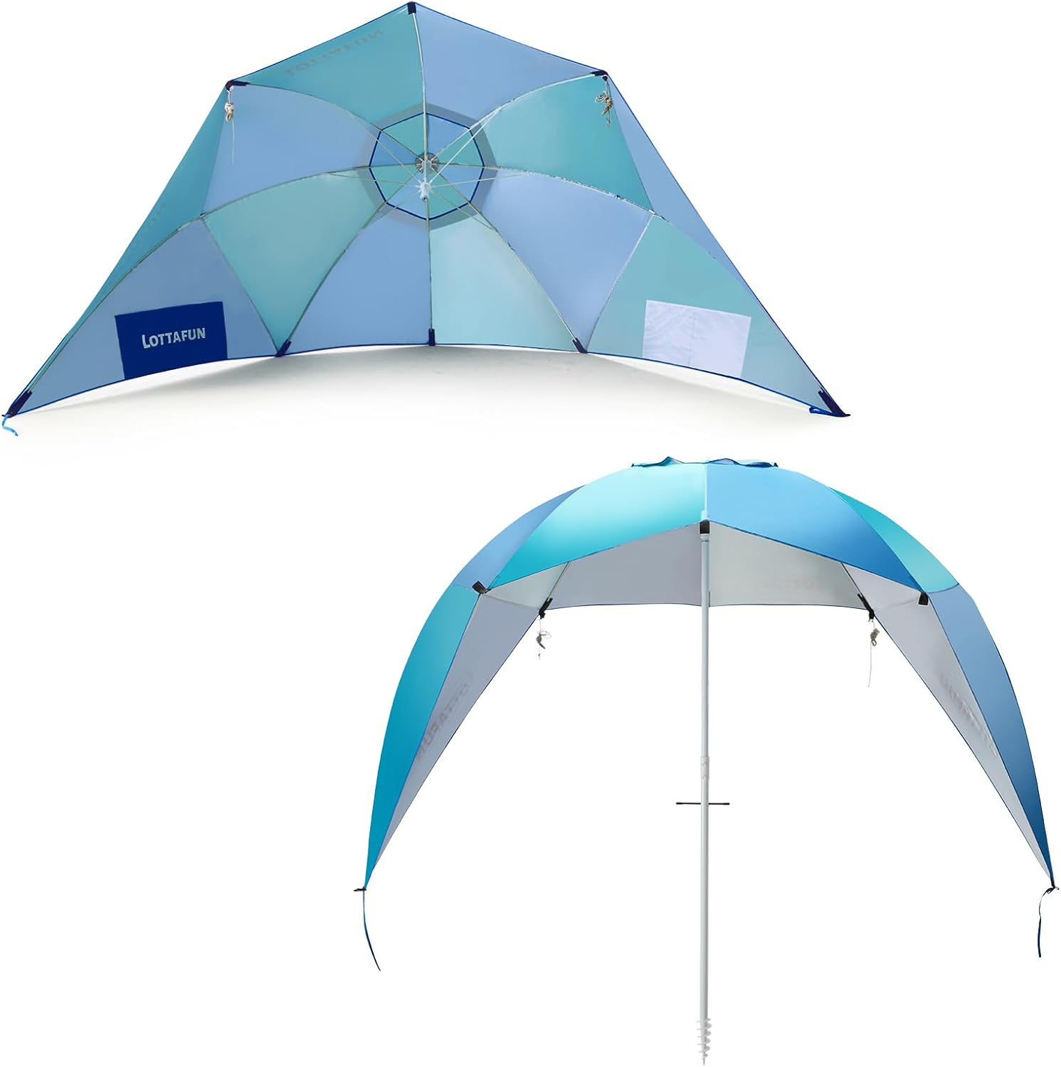 10-Foot Blue Green UPF 50+ Umbrella Shelter B6064