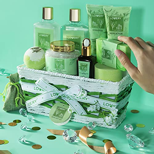15 pc Tea Tree Bath Set with Bath Oil, Shower Gel, Bubble Bath, Handmade Soap, Steamer Tablet, Potpourri U45375