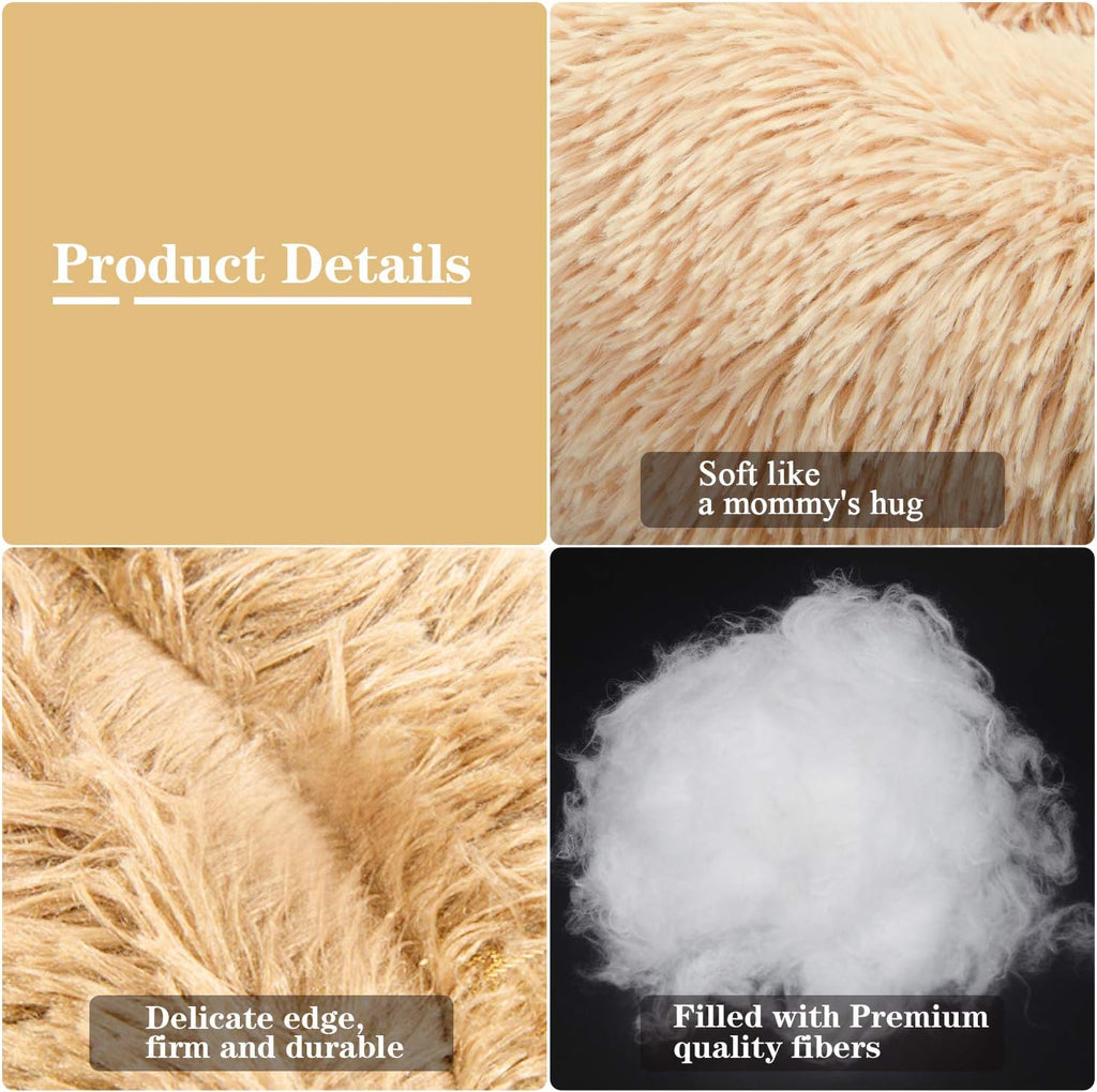 Calming Dog Bed Faux Fur Donut Cuddler B6459
