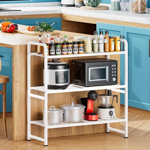 Black 30.75 Inch Heavy Duty Metal Wire 3 Tier Shelving Unit C1390