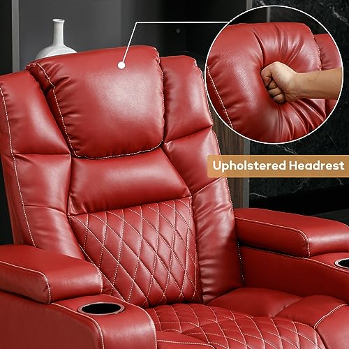 Brown PU Leather Electric Recliner Chair with LED Lights G7211