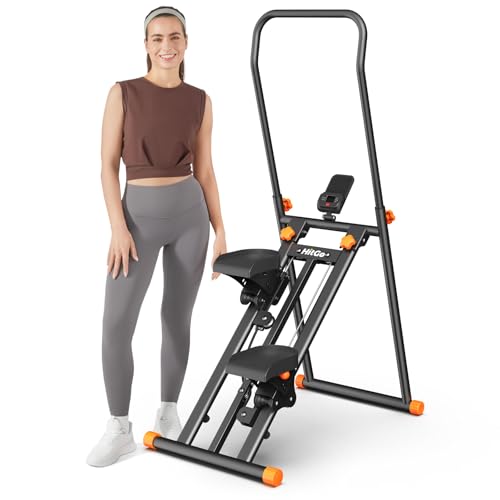 Foldable Stair Stepper Machine with Adjustable Handlebar & Pedals B9101
