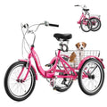 20 inch 7 Speed Folding Adult Tricycle with Dual Chain N41601