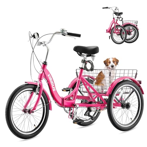 20 inch 7 Speed Folding Adult Tricycle with Dual Chain N41601