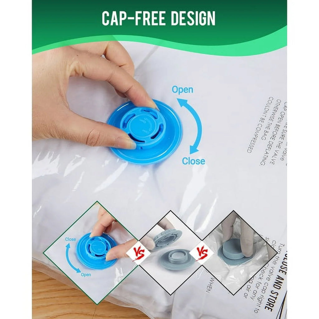 10 Pack Vacuum Storage Bags Small with Electric Air Pump Reusable Compression 24"x16" L348898