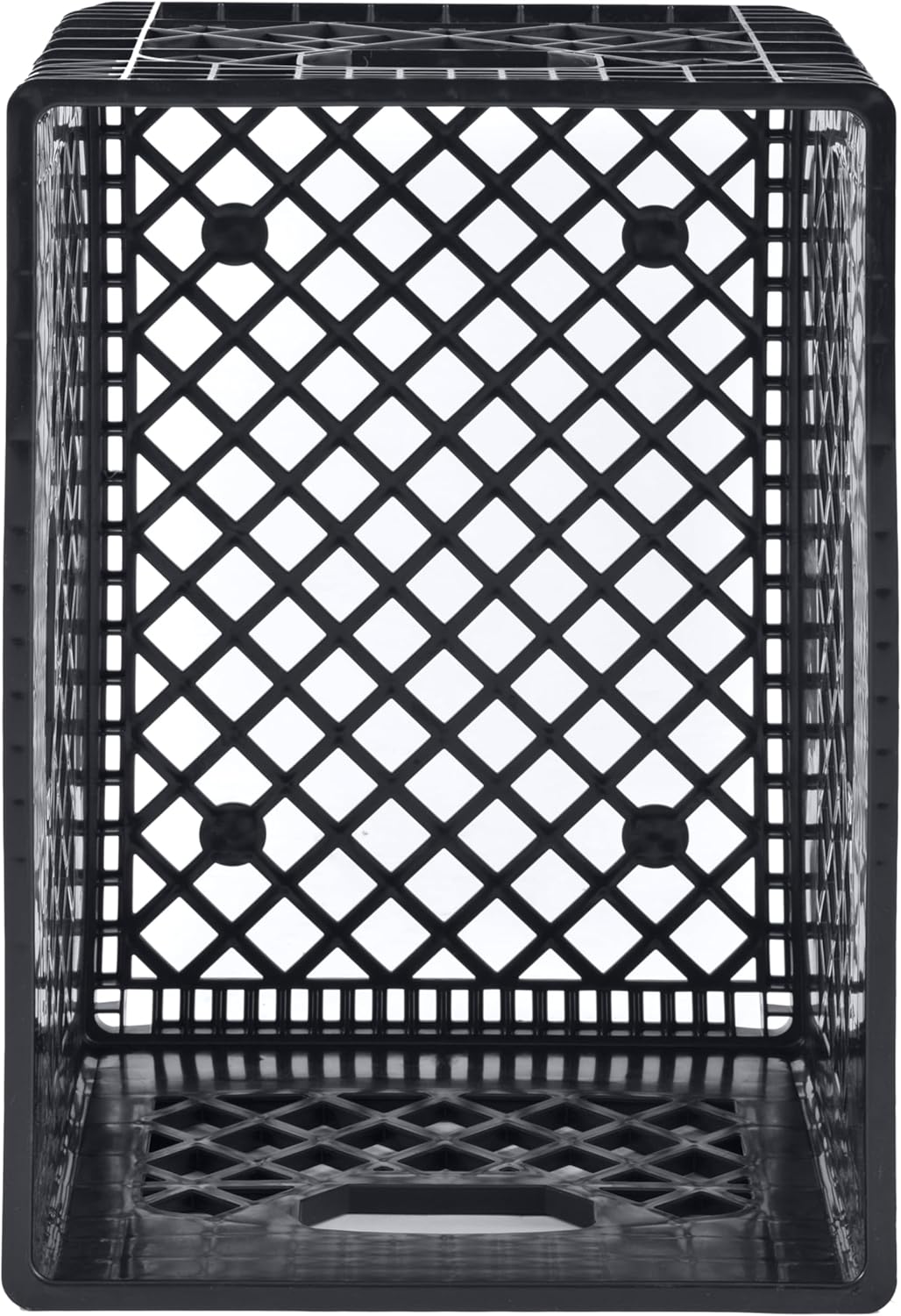 Black 24QT Heavy-Duty Plastic Milk Crate N621