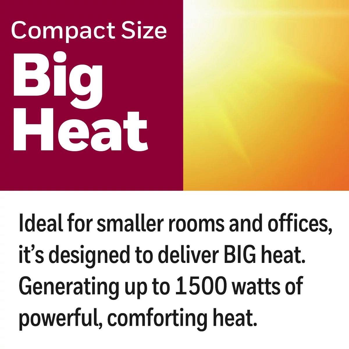 Black Digital Ceramic Compact Heater Y2326