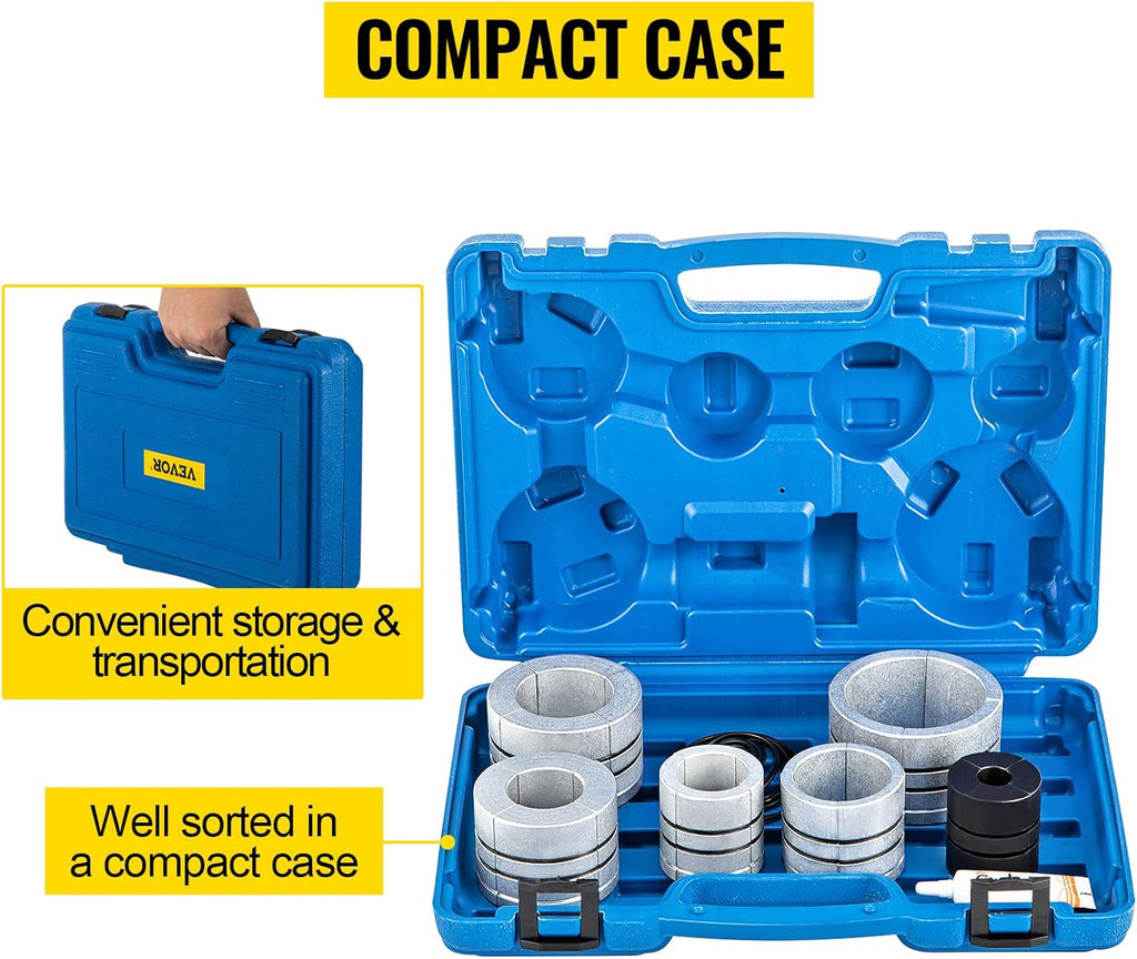 Hydraulic Exhaust Pipe Expander, 1-5/8 to 4-1/4 Size, 10 T, with 4 Dies and 2 Storing Cases P33014