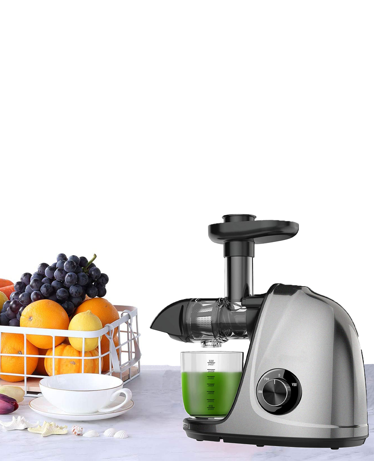 Cold Press Slow Juicer with 2-Speed Modes (Grey) J50692