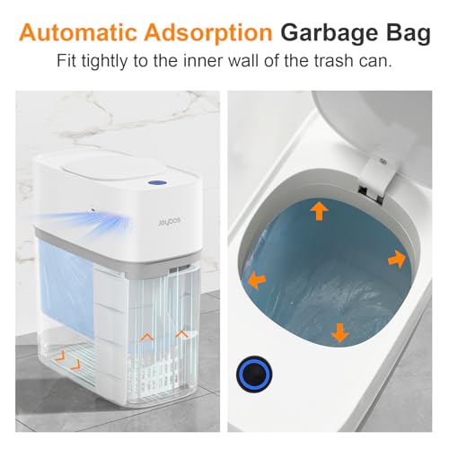 White 3.5 Gallon Motion Sensor Plastic Trash Can with Lid G18907
