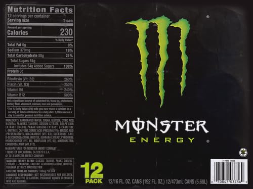 Green Original 16 Fl Oz Pack of 24 Energy Drink B514771