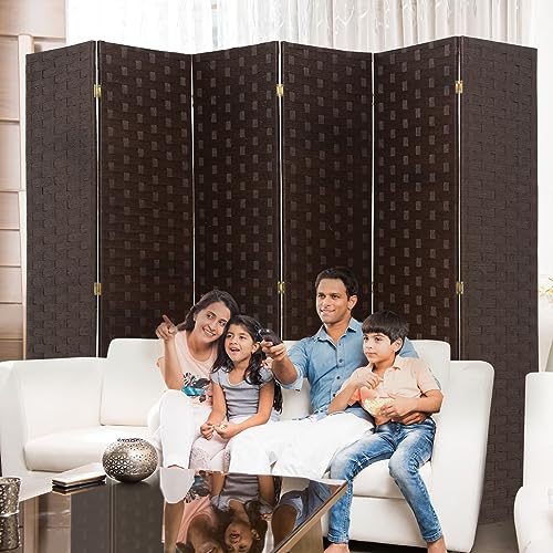 Black 4 Panel Room Divider 6FT Tall Wood Screen W63428