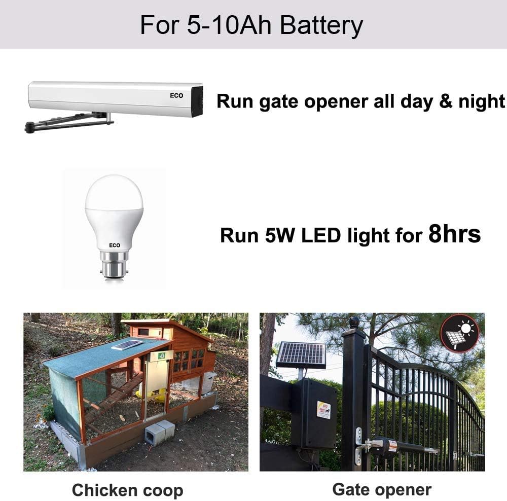 25 Watts 12V Solar Panel SAE Connector Kit with Charge Controller Y353