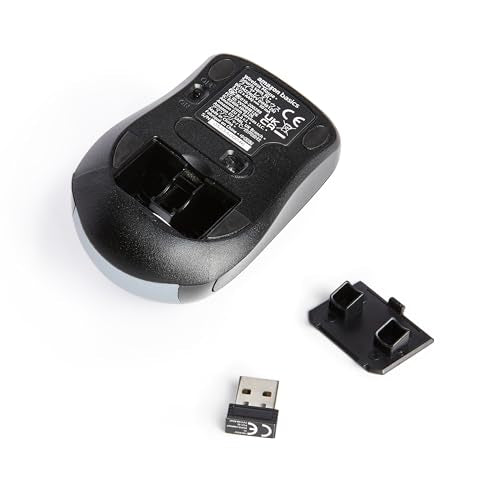 Black Wireless Optical Computer Mouse with USB Nano Receiver E8031
