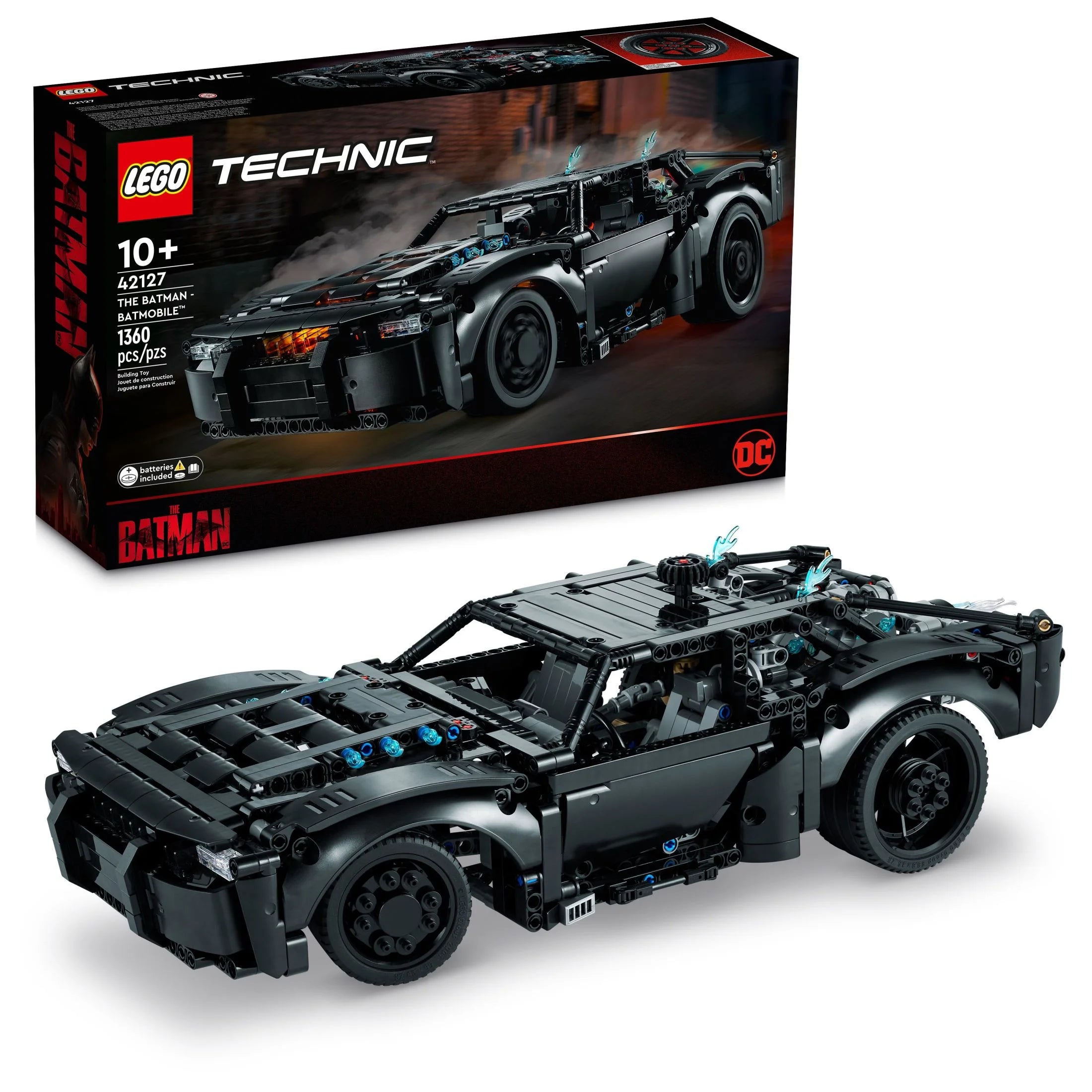 LEGO Technic BATMOBILE 42127 Model Car Building Toy with Light Bricks P4495