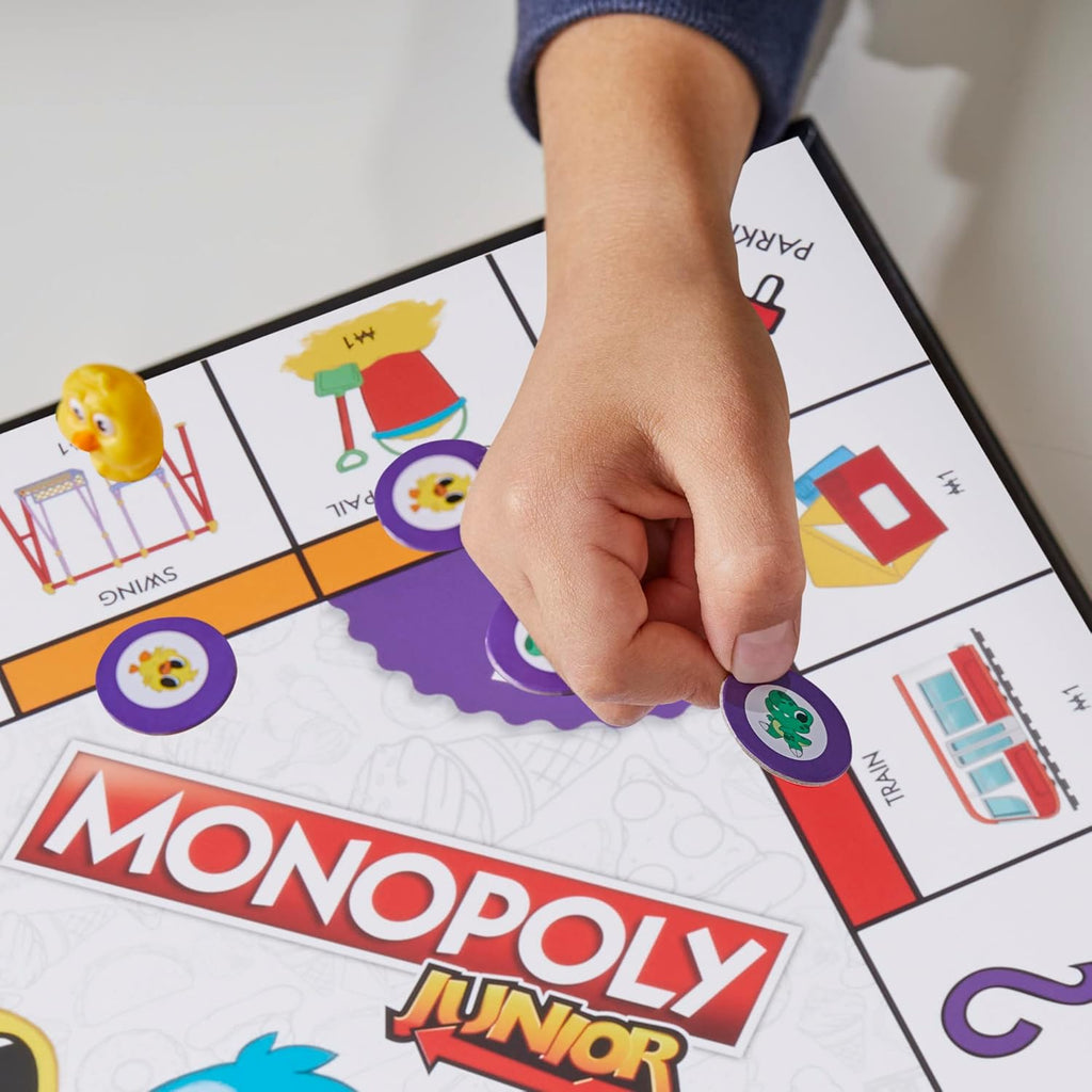 Monopoly Junior Board Game, 2-Sided Gameboard, 2 Games in 1 K26444
