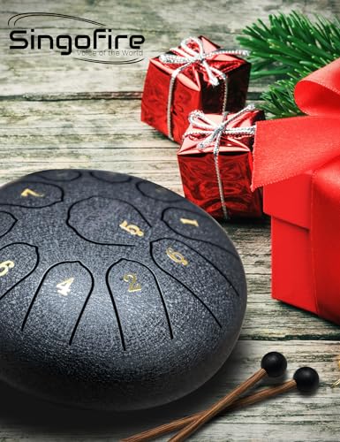 22-Inch 10-Notes 440Hz D Minor Kurd Handpan with Bag, Mallets, Stand and Cloth V8278