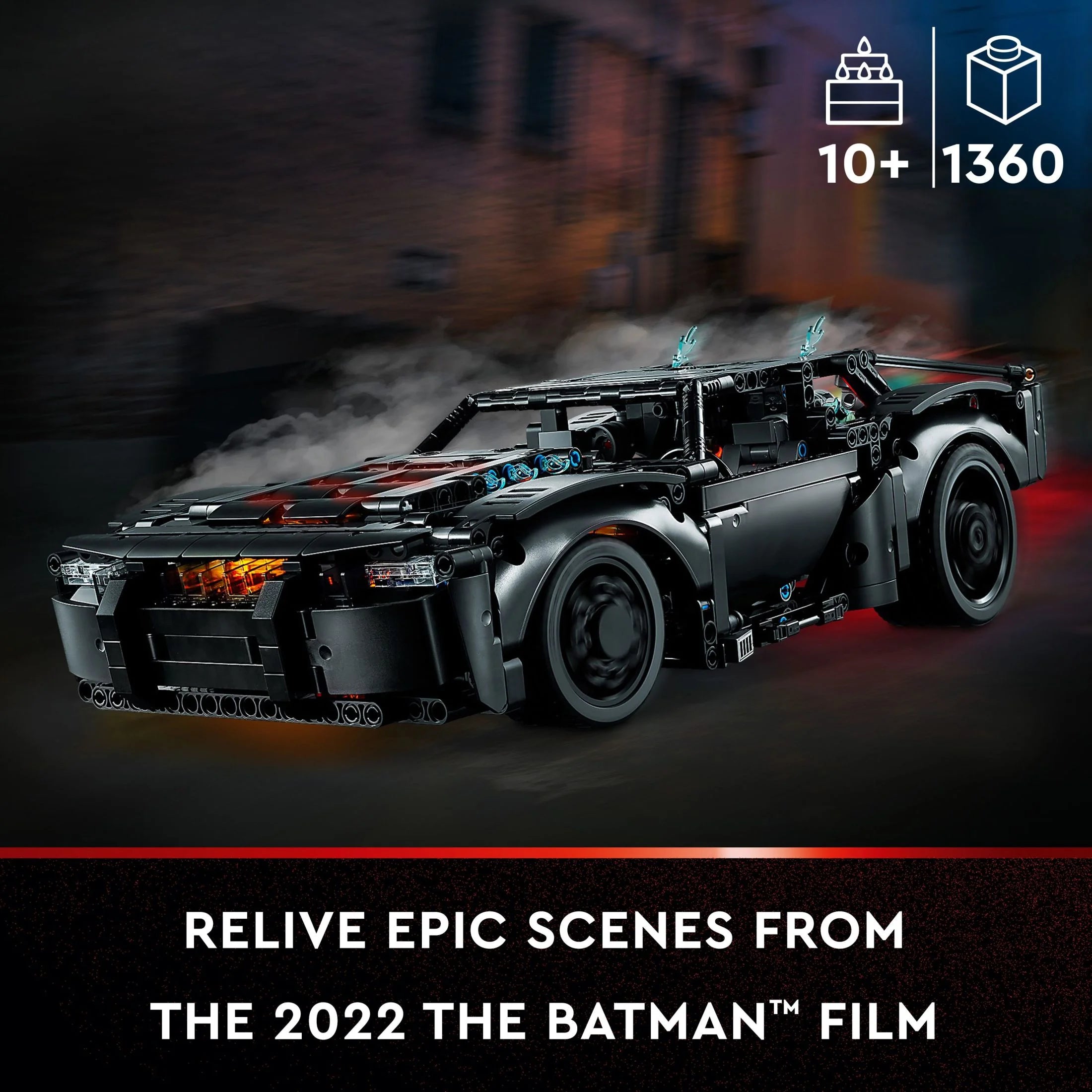 LEGO Technic BATMOBILE 42127 Model Car Building Toy with Light Bricks P4495