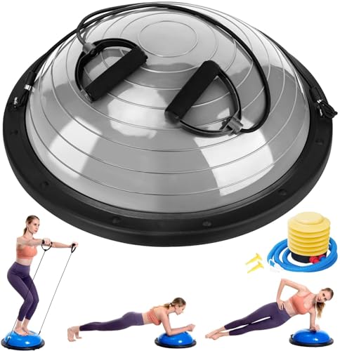 Half Balance Ball Trainer with Resistance Bands and Foot Pump B9295