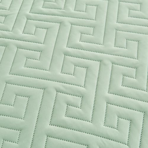 Oversized King Blue Reversible Lightweight Quilted Coverlet Set 1 Quilt 2 Pillow Shams Y418