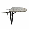 Black Wicker and Metal Foldable Balcony Table H497