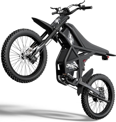60V 3000W 36.4AH Dual Battery Electric Dirt Bike with 25" Motorcycle Tire S24158