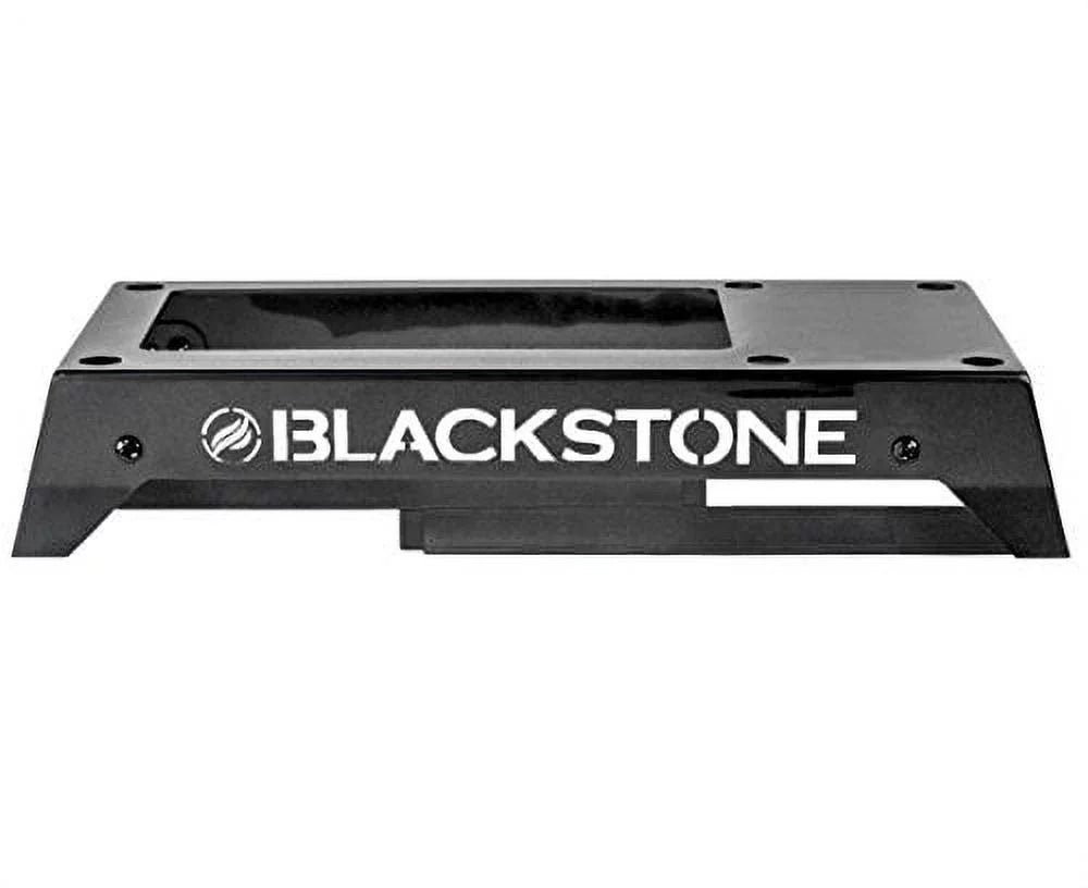 Black Universal Griddle Stand with Adjustable Leg and Side Shelf C427164