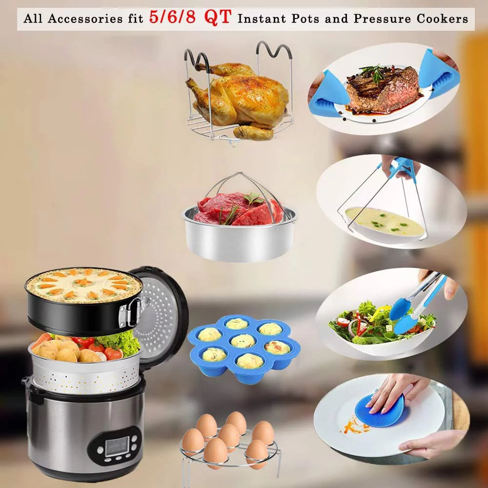 73 Pcs Non-stick Parchment Papers, Metal Steamer Baskets, Springform Pan, Egg Rack, Egg Bites Mold, Kitchen Tong G69933