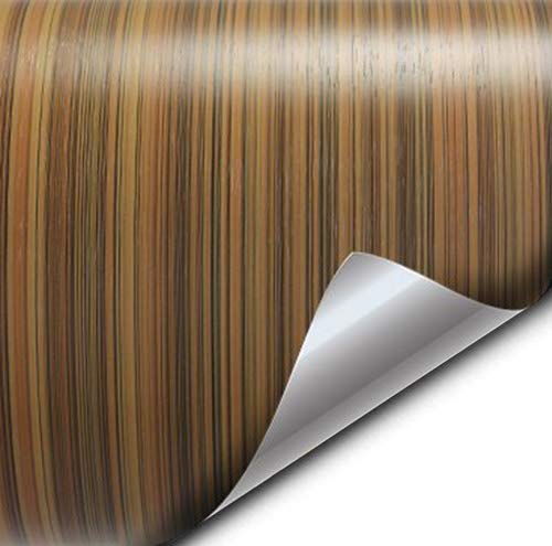 Striped Maple Wood Grain Faux Finish Textured Vinyl Wrap Roll Sheet Film (2ft x 48 Inch) K43721