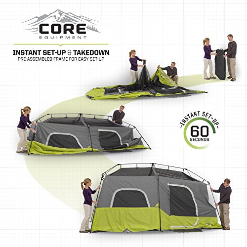 9 Person Instant Cabin Tent 14' x 9' Green T90514