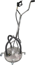 21" Stainless Steel Surface Cleaner with Vacuum Port, Wheels, and Wand Pressure Washer Attachment 4000 PSI U1533