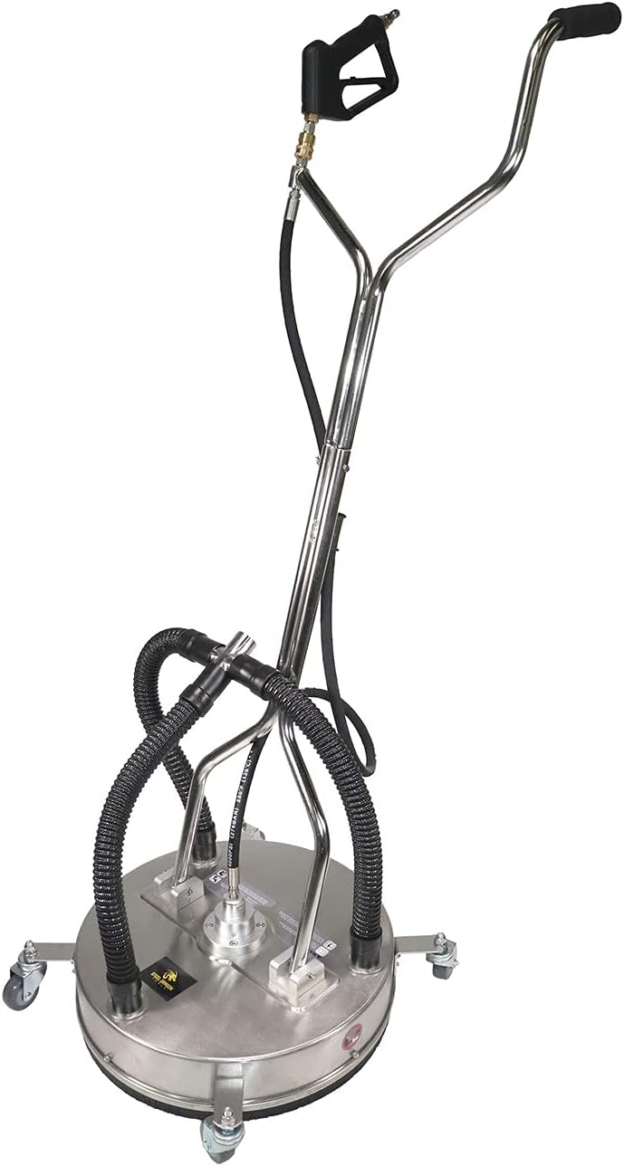 21" Stainless Steel Surface Cleaner with Vacuum Port, Wheels, and Wand Pressure Washer Attachment 4000 PSI U1533