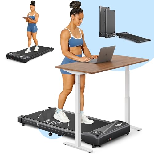 Walking Pad Treadmill Under Desk with Remote Control LED Display U546355