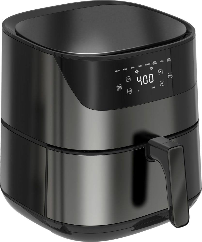 6.3-qt. Touchscreen Air Fryer - Black Stainless Steel Q45759