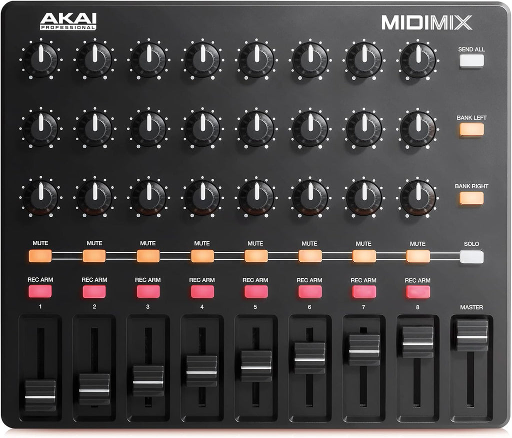 USB MIDI Controller Mixer with Assignable Faders, 24 Knobs, 16 Buttons V375951