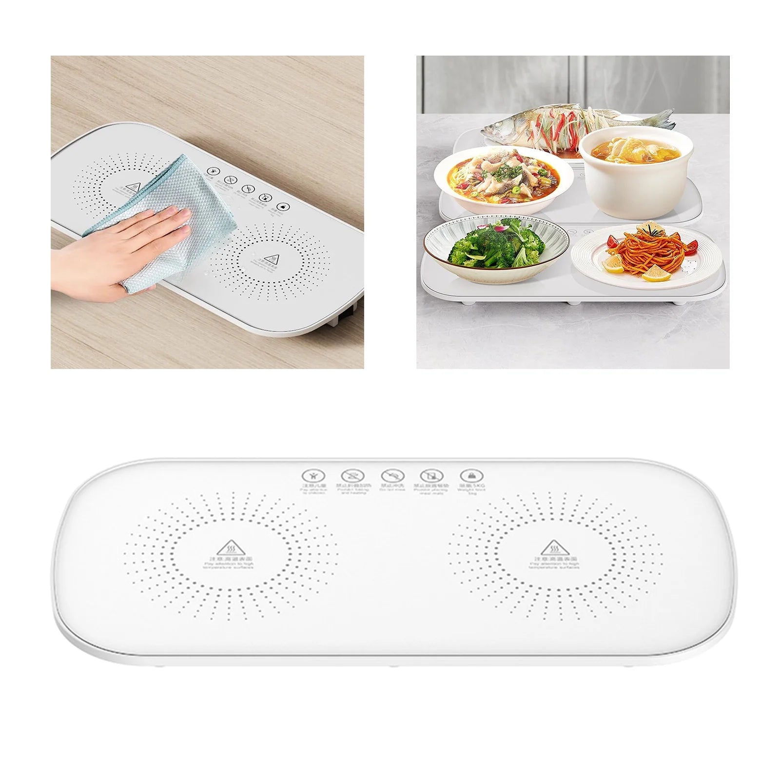 Electric Warming Tray 50W Hot Plate Food Warmer T16475