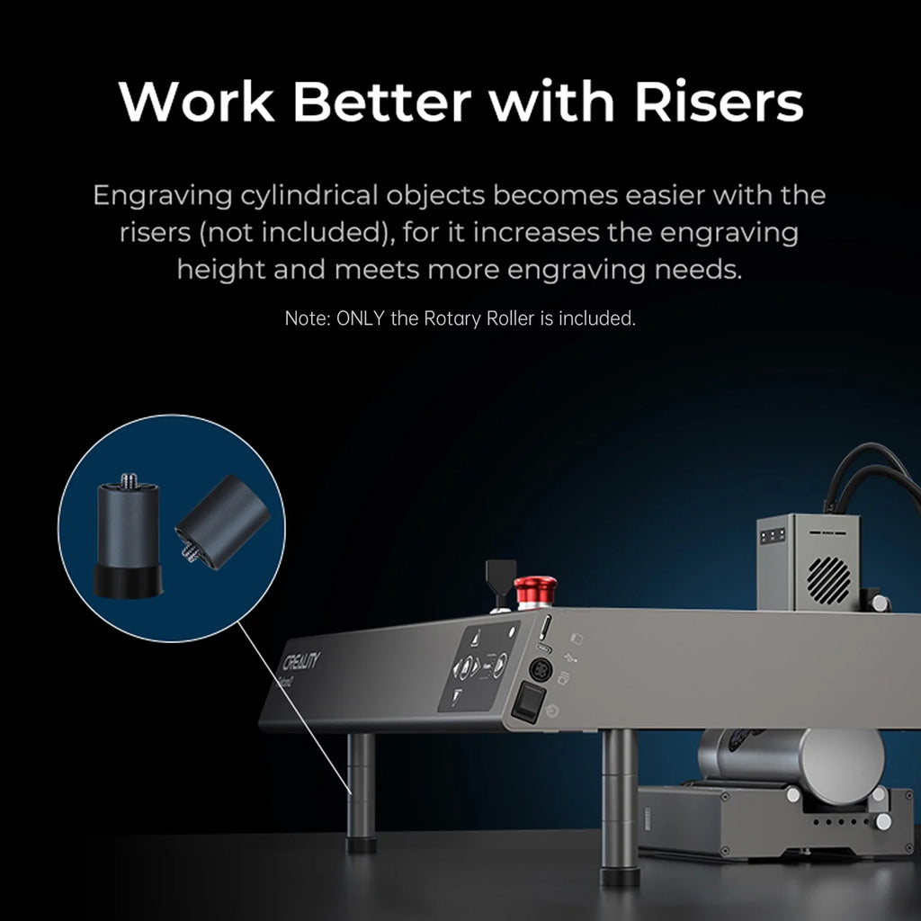Rotary Roller for Engraving Cylindrical Objects Support 5-120mm Width Adjustable 7-gear Design V329