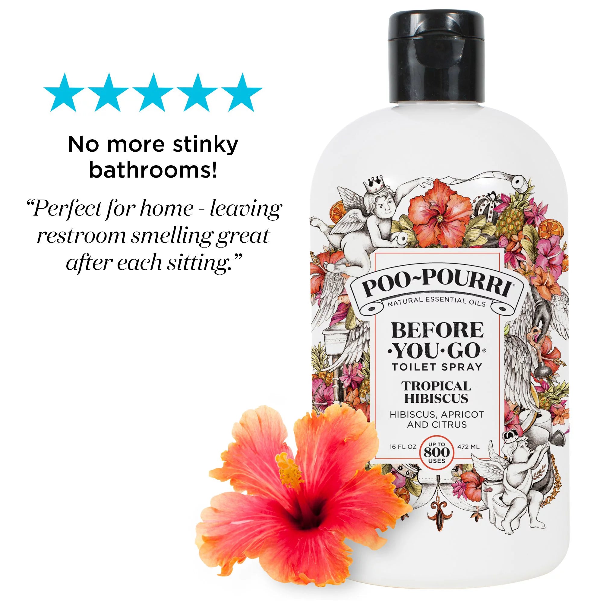 Tropical Hibiscus Scent Toilet Spray, 16 Fl oz Y1261