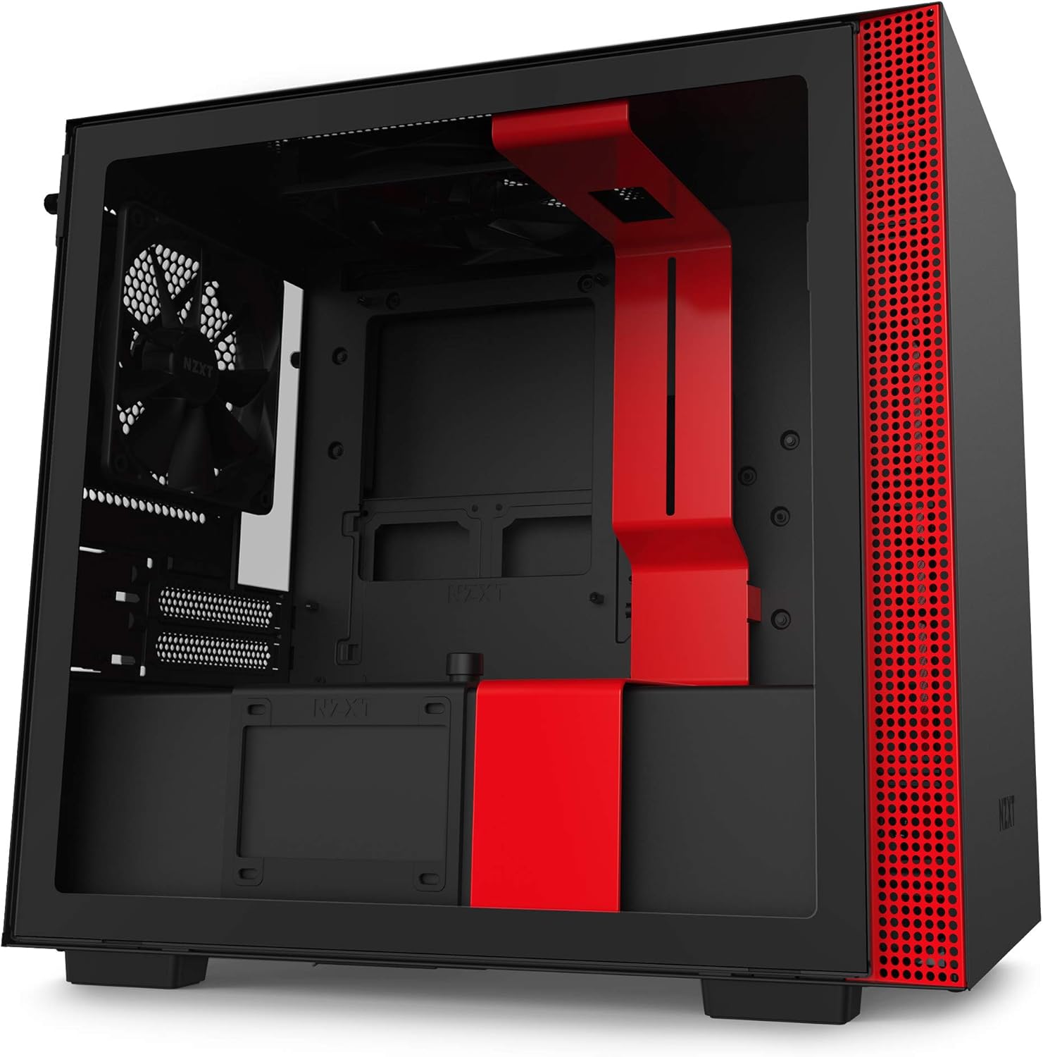 Black Mini-ITX PC Gaming Case with Tempered Glass Side Panel J755