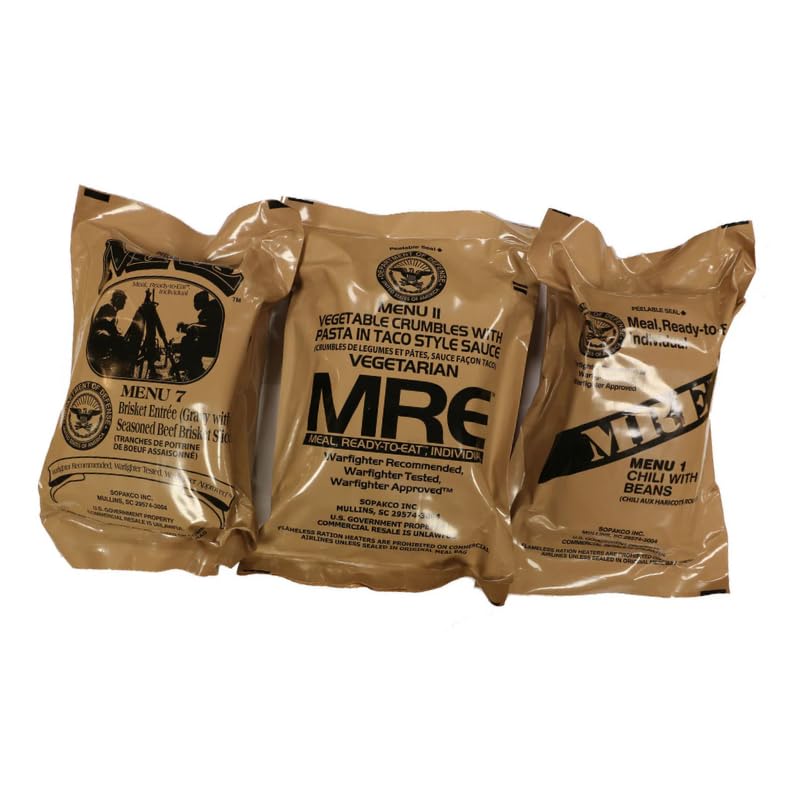 3 Pack 1250 Cal MRE Meals M51223
