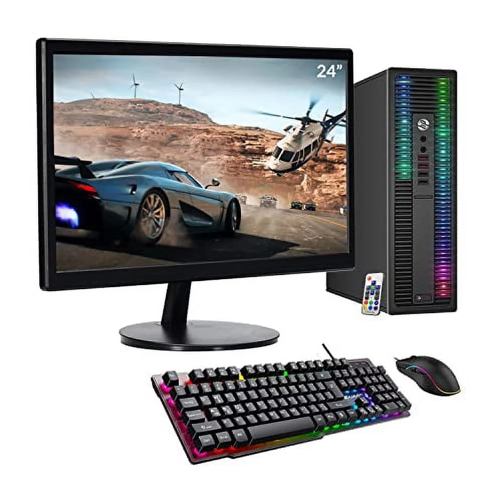 RGB Lights Desktop Computer Intel Core i5 16GB RAM 512GB SSD Win 10 Pro (used) H619450