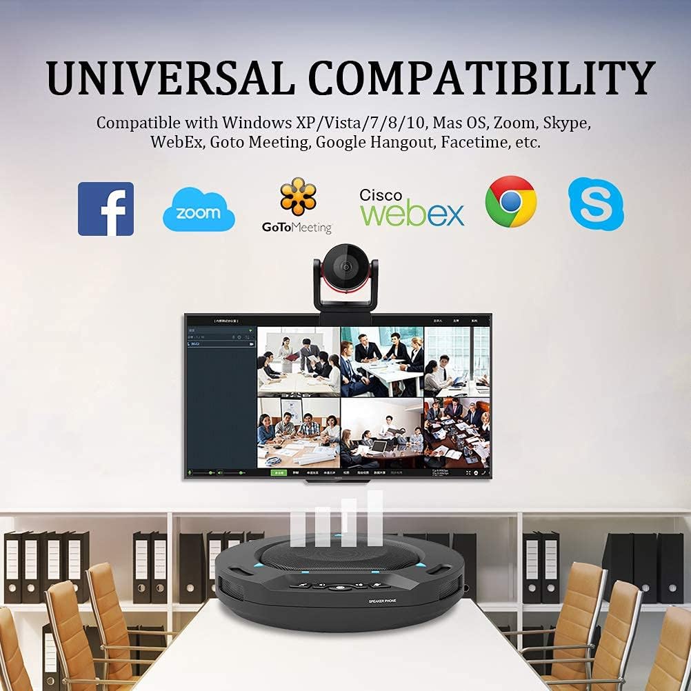 2.4G Wireless Conference Speaker HD1080P Conference Room Camera Bundle L707749