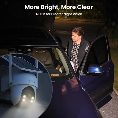 Security Cameras Outdoor Wireless, 4 Cam-Kit, Solar-Powered, 2K Color Night Vision, 5G & 2.4G WiFi O5757