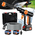 6000mAh Battery Cordless Electric Pressure Washer Handheld with 6-in-1 Nozzle, 17FT Drain Hose, 2 Battery I6063