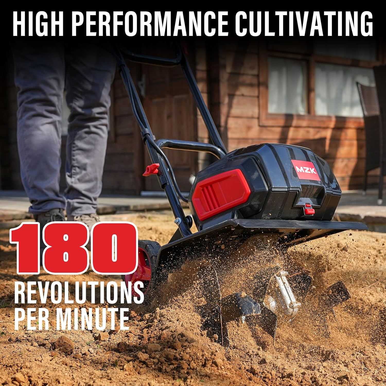 40V 12-inch Cordless Garden Tiller with 2 * 4.0Ah Battery and Fast Charger F1299