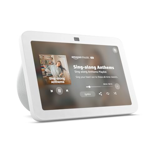 Glacier White Smart Home Hub with Spatial Audio Y51461