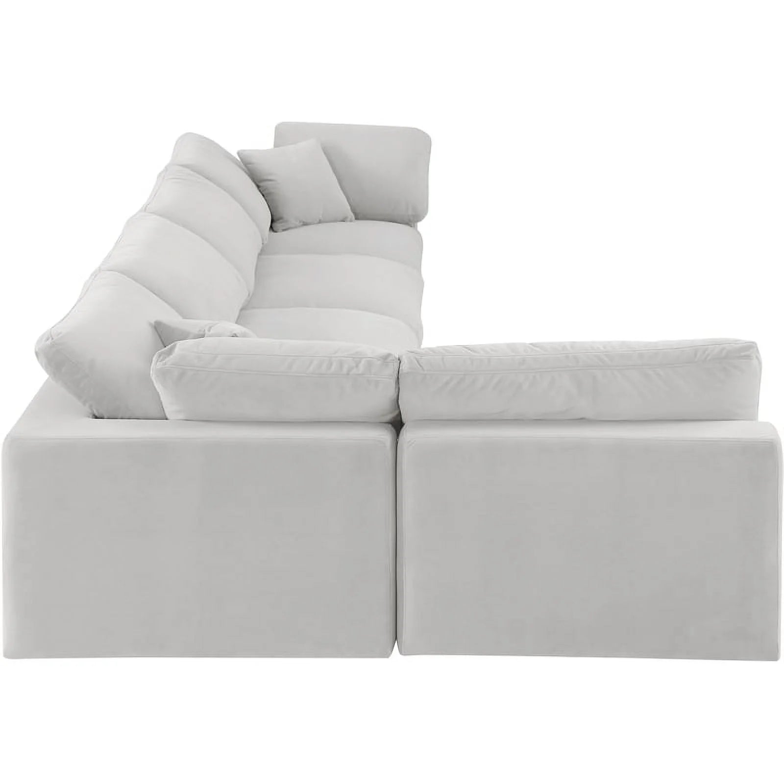 Cream Velvet Modular Sectional Z262