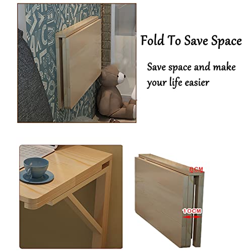 Solid Wood Wall-Mounted Drop-Leaf Table 80 * 40cm T101