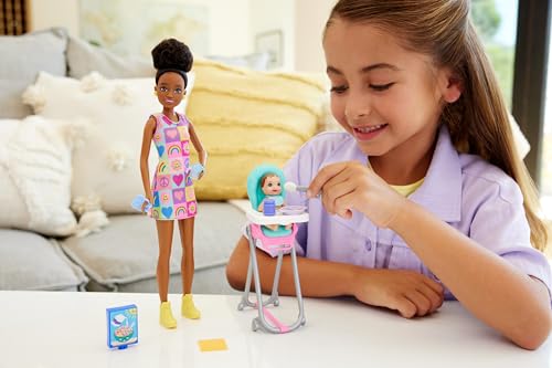 Barbie Skipper Doll & Playset with Accessories, Color-Change Toy U832