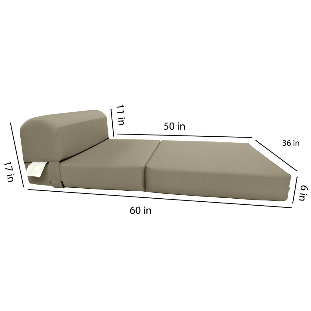 Tan Sleeper Chair Folding Foam Sofa Guest Bed C571